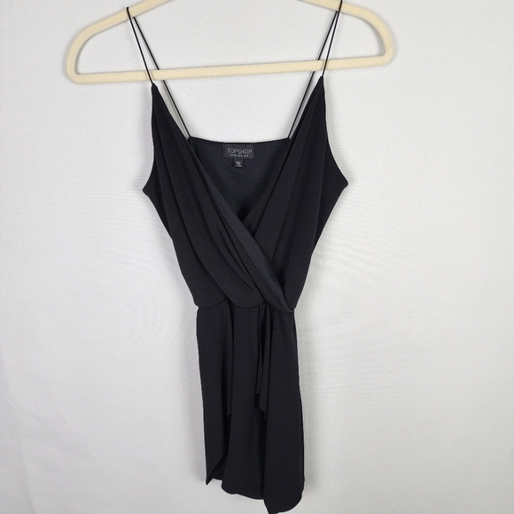 Topshop Plunge Front Spaghetti Strap Romper SIZE 0 - Picture 1 of 6